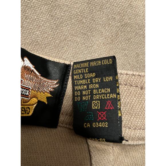 GUC Harley Davidson Women's Motorcycle Pants Riding Tan Size 6 - Picture 5 of 6